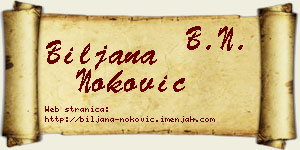 Biljana Noković vizit kartica